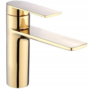 Bateria umywalkowa STORM Niska Gold Złota - REA