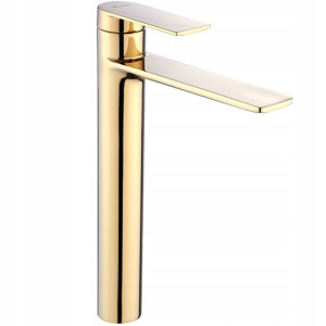 Bateria umywalkowa STORM Wysoka Gold złota - REA