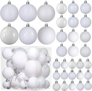 Bombki Choinkowe Białe White Kl-21x09