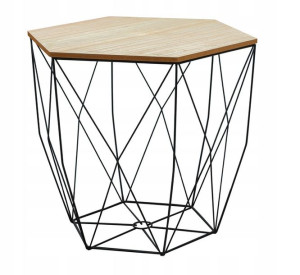 Druciany Stolik Kawowy Loft M Duży Metalowy Retro