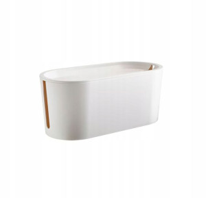 IKEA ROMMA biały pojemnik organizer na kable
