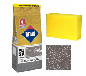 Atlas Fuga Z Brokatem Cyrkonia 2kg + Kubala Gąbka