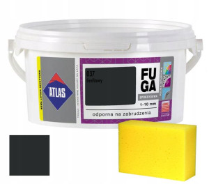 Atlas Fuga Epoksydowa 1-10mm Grafit 037 2kg +gąbka