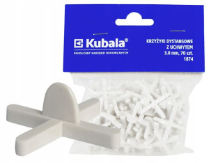 KUBALA Krzyżyki dystansowe z uchwytem 3mm 70szt