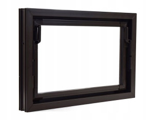 Aco Okno Gospodarcze Uchylne 60 X 40 Brąz Pvc