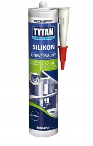 Tytan Silikon Uniwersalny Euro-line Szary 280ml