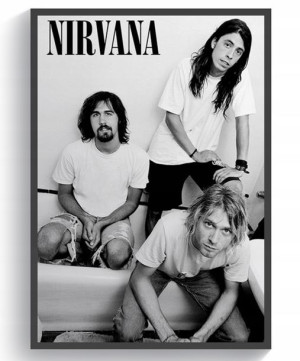 NIRVANA Kurt Cobain plakat obraz 40x60 premium