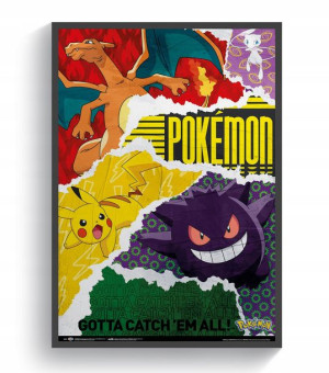 Pokemon Pokemony 60x90 plakat premium jakość