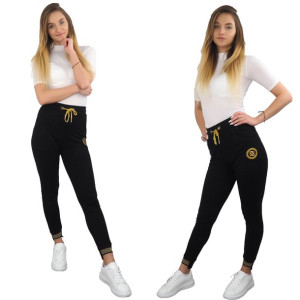 Spodnie Dresowe Damskie Czarny S/m