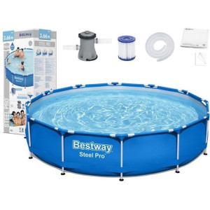Ogrodowy Basen Stelażowy 366x76 BESTWAY 56681 Kompletny Zestaw