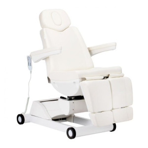 Fotel Kosmetyczny Elektryczny Obrotowy Azzurro 873 Pedi Biały