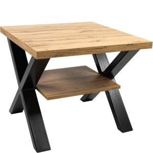 Ława LOFT 65x65cm dąb wotan NEW X