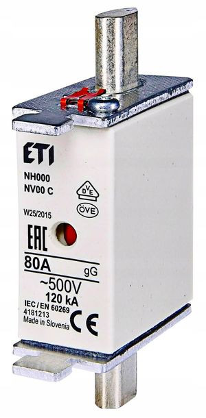 Wkładka Topikowa Nh00c Bezpiecznik Wt-00 80a Eti