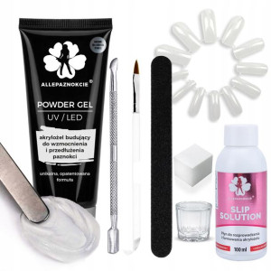 AkrylGel FLEXY GEL akrylożel zestaw duży XXL CLEAR