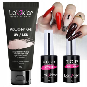 Zestaw Akrylożel LaKier 50ml + baza top Gratis