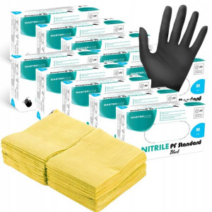 10x100 rękawiczki nitrylowe M + podkłady gratis