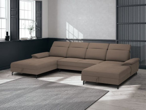 Narożnik U 2 pojemniki na pościel funkcja spania sofa kanapa rogówka łóżko
