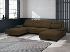 Narożnik U 2 pojemniki na pościel funkcja spania sofa kanapa rogówka łóżko