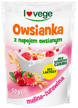 Owsianka z napojem owsianym Malina i Żurawina 50 g - Sante Lovege