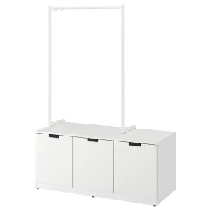 NORDLI Komoda 3 szuflady biały 120x169 cm