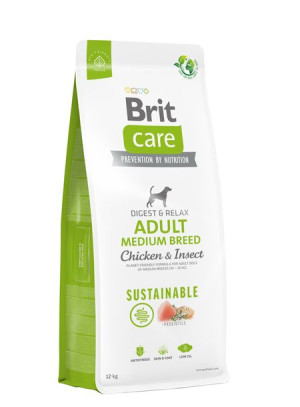 BRIT CARE Dog Sustainable Adult Medium Breed Chicken & Insect 12kg
