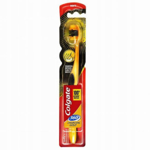 Colgate Szczoteczka 360 Charcoal Gold Złota Soft