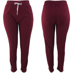 Spodnie Dresowe Damskie Duże Rozmiary Bordowy 7xl/8xl