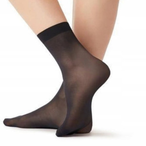 10x Skarpety Damskie Rajstopowe Czarny 35-42