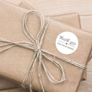 Ozdobne naklejki Thank You For your Order 500 szt