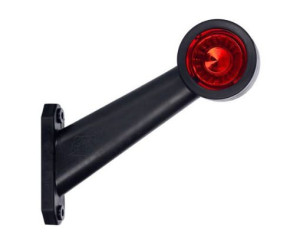 Lampa obrysowa biało-czerwona, na wysięgniku długim ukośnym Prawa LD 726P