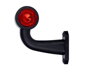 Lampa obrysowa biało-czerwona, na wysięgniku krótkim łamanym Lewa LD 723L