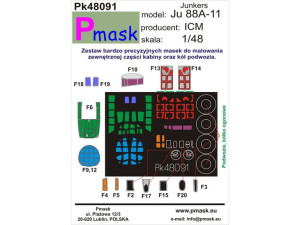 Maski do malowania Junkers Ju 88A-11 Pk48091 Pmask