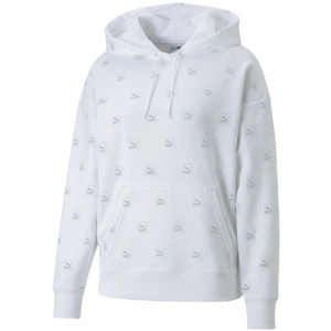 Bluza damska puma brand love aop hoodie fl biała 535706 02