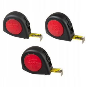 3 x Miara Zwijana Stalowa 3m 5m 7,5m TOP TOOLS