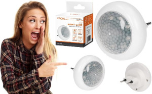 Lampka Nocna Led Kontakt Czujnik Ruchu Zmierzchu