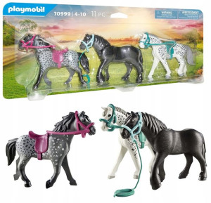 Playmobil 70999 Trzy konie: fryz, knabstrup i koń