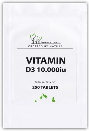 D3 10.000IU - WITAMINA D3 - FOREST Vitamin - 250tab.