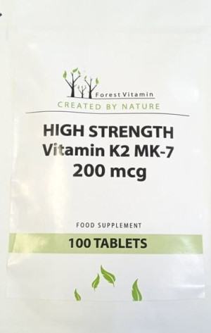 Vitamin K2 MK7 200mg - WITAMINA K2 - FOREST Vitamin - 100tab