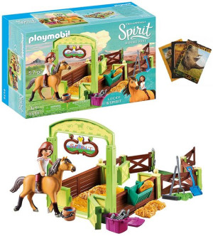 PLAYMOBIL 9478 Boks stajenny Lucky i Spirit + Gratis Zeszyt