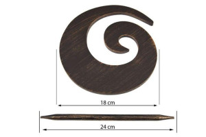 Upinacz Dekoracyjny 03 Średnica 18 Cm Brązowy