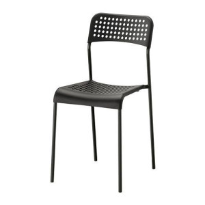 Krzesło do salonu kuchni jadalni biura ikea adde czarne