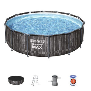 Basen Stelażowy Okrągły 427 x 107 cm BESTWAY 5614Z Kompletny zestaw