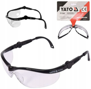 Yato Okulary Ochronne Bezbarwne Gogle Bhp Regulacj