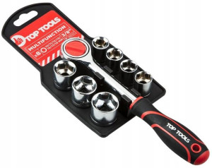 Klucze Nasadowe 3/8" Zestaw 8 Szt Grzechotka