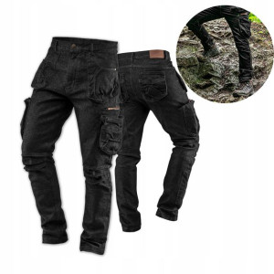 Neo Spodnie Robocze Jeans Denim Czarne 81-233 M