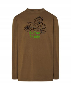 Longsleeve męski nadruk Motocross Jazda r.3XL