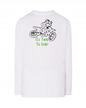 Longsleeve męski nadruk Motocross Jazda r.S