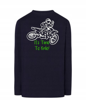Longsleeve męski nadruk Motocross Jazda r.XL