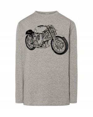 Longsleeve męski nadruk Motor Motocykl r.S