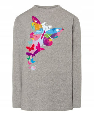 Longsleeve męski nadruk Motyl Rozm.XL
